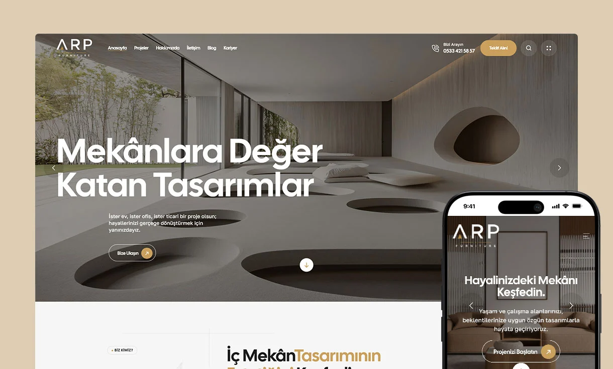 ARP Mimarlık Web Site Tasarımı