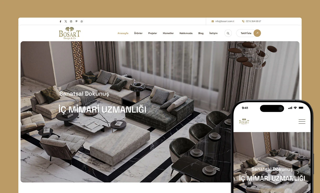 Bosart Mobilya Web Site Tasarımı