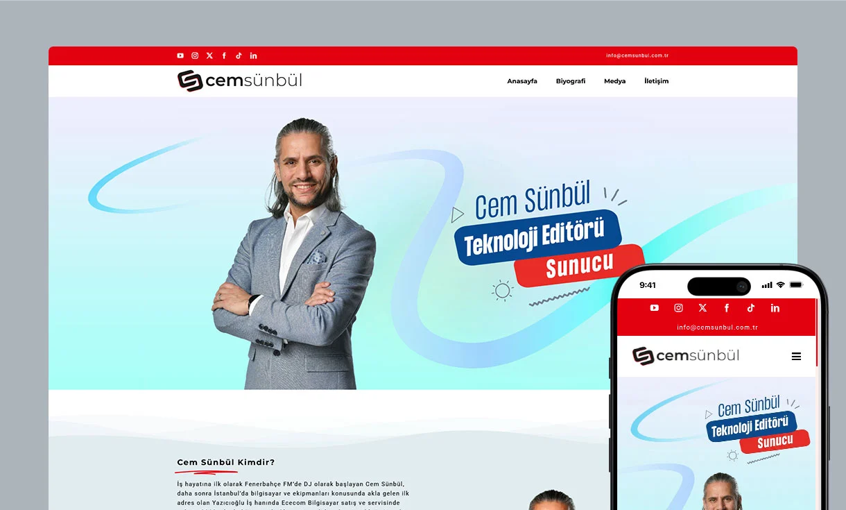 Cem Sünbül Web Site Tasarımı