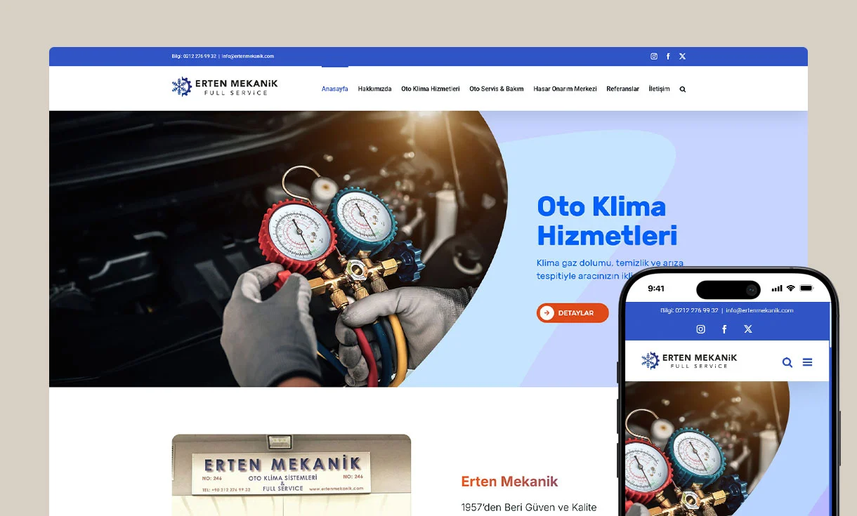 Erten Mekanik Web Site Tasarımı