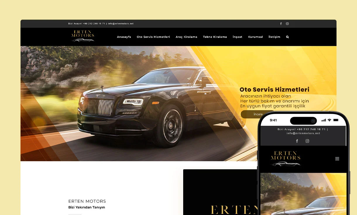 Erten Motors Web Site Tasarımı