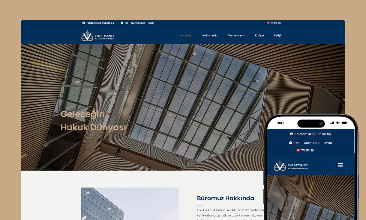 Eve Avukatlık Bürosu Web Site Tasarımı