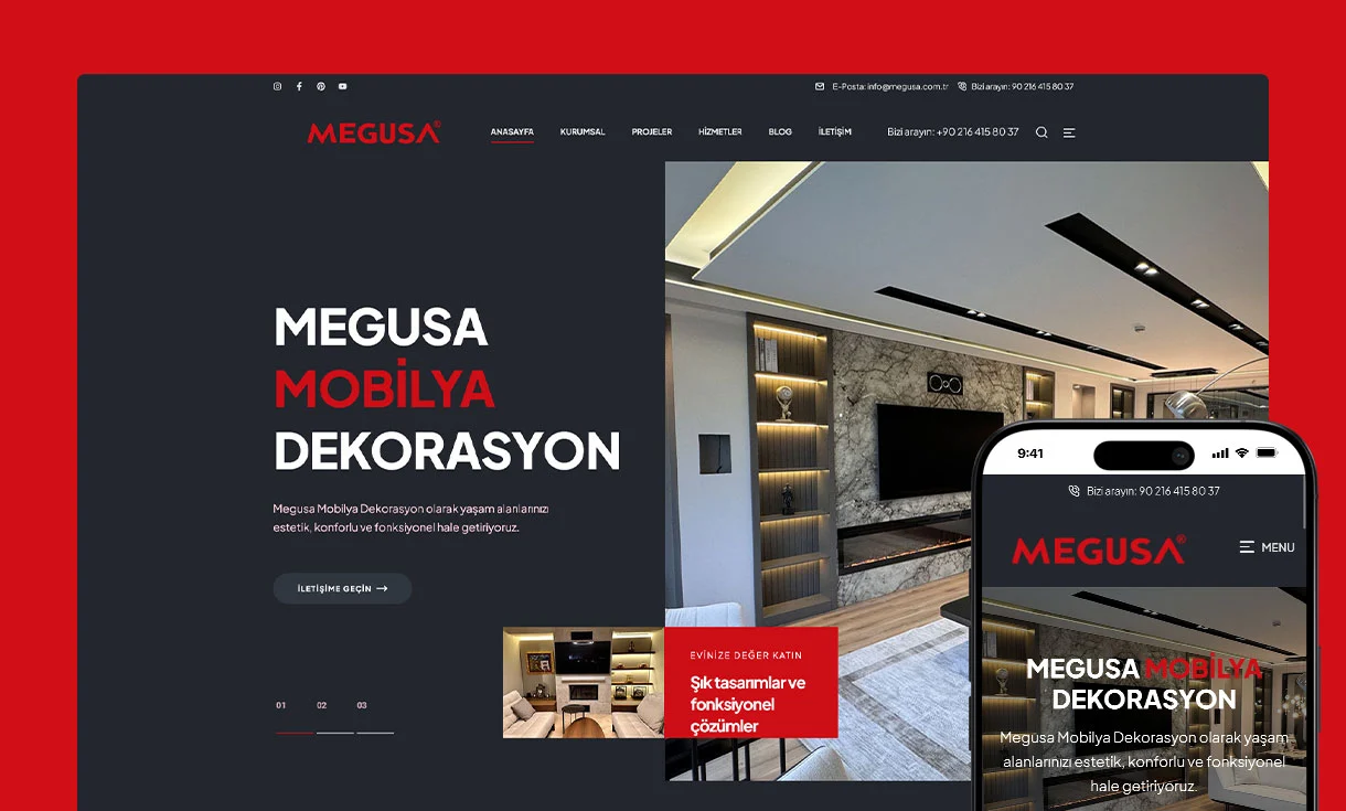 Megusa Mobilya Web Site Tasarımı