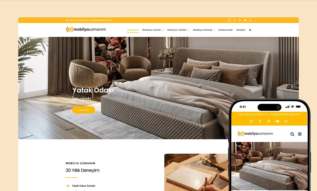 Mobilya Uzmanım Web Site Tasarımı
