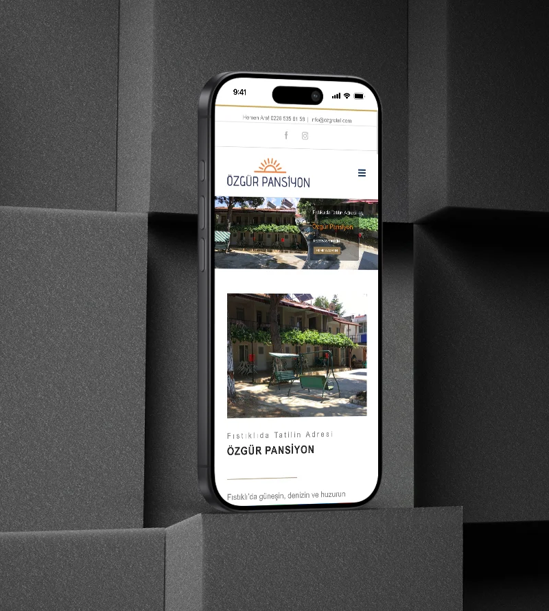 Özgür Pansiyon Fıstıklı Armutlu Web Tasarım
