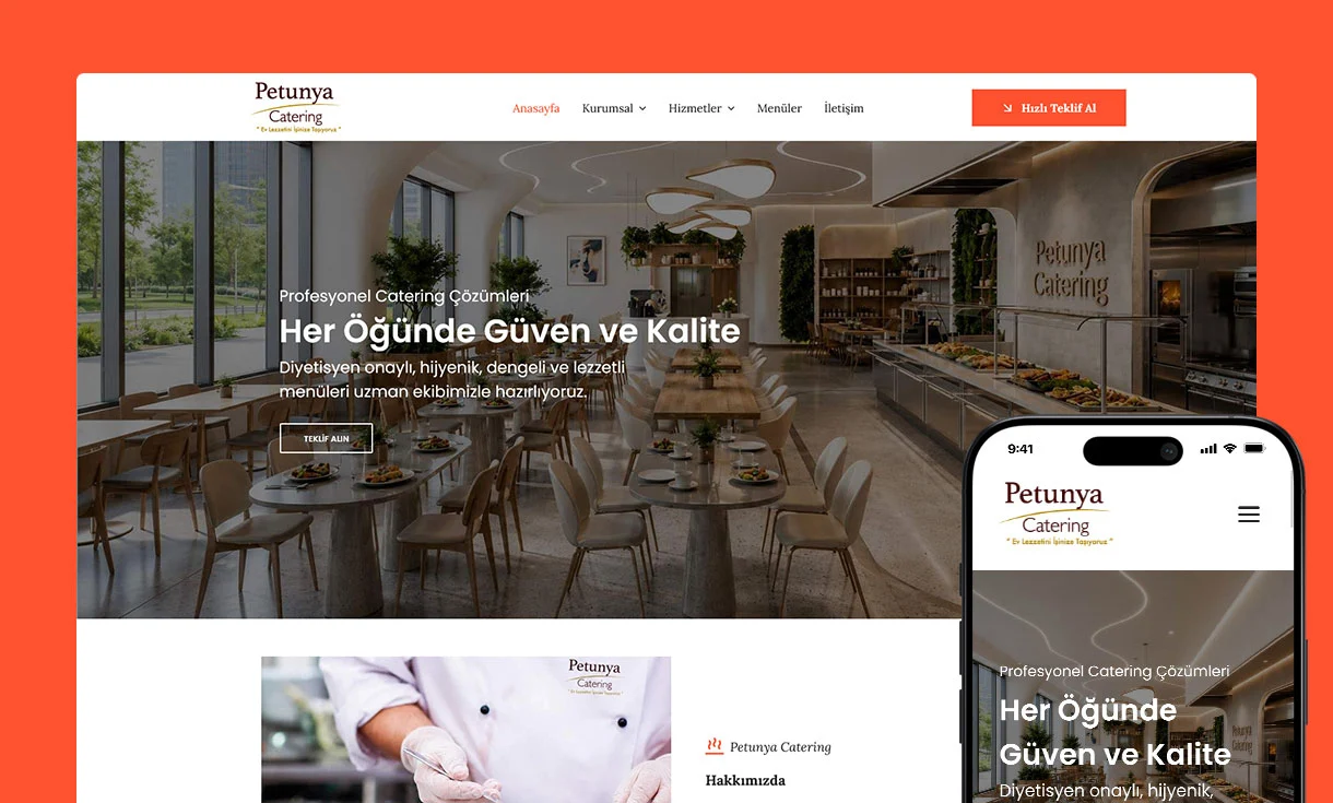 Petunya Catering Web Site Tasarımı