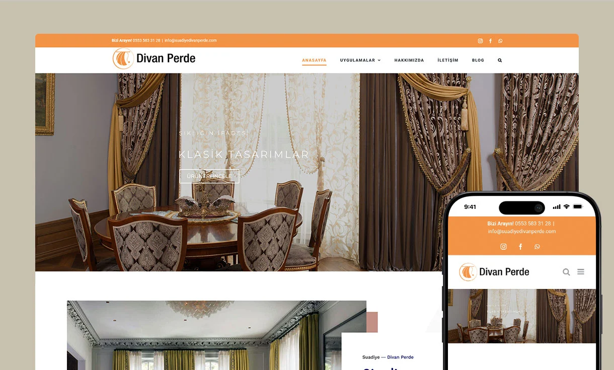Suadiye Divan Perde Web Site Tasarımı