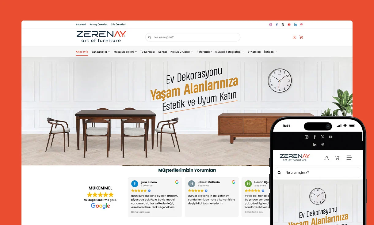 Zerenay Mobilya Web Site Tasarımı